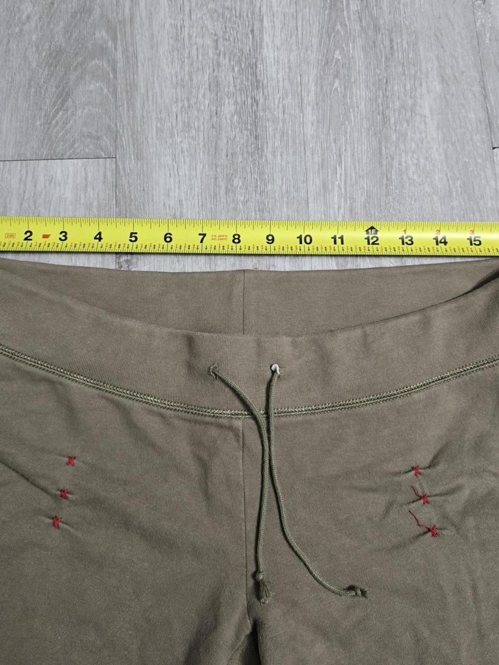 Vintage Y2K Parasuco Ergonomic Jeans Low Rise Flared Sweatpants Olive Green - Picture 4 of 8